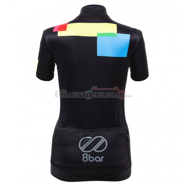 2017 Abbigliamento Ciclismo Donne Equipo 8bar Manica Corta Nero